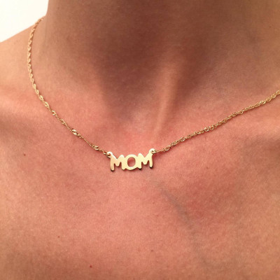 MOM Halskette - personifizierte Namen Halskette - Kindernamen - Mamma Geschenk - bestes Geschenk für Mütter - Geschenk für sie - Namen Schmuck - Mutter Halskette