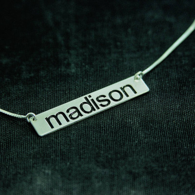 Madison Art Name Halskette Silber Alle Name Weihnachtsgeschenk Weihnachten Namensschild Schmuck Ketten Name Name Schmuck 