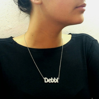 Bedeutungsvolle Halskette - personalisierte Schmuck - Typenschild Halskette - individueller name - personalisierter name - benutzerdefinierte Schmuck - Silber Namensschild
