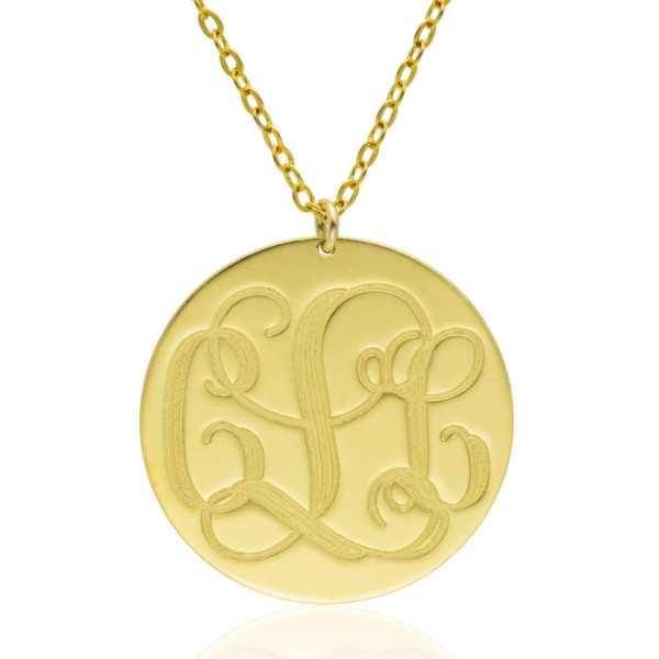 Personalisierte Monogramm Halskette aus 14 Karat Gold filled - Verkauf 0-8 Zoll - Brautjungfern Geschenk