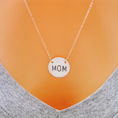 Mütter Halskette - Mamma Halskette - Mom Schmuck - silberne Halskette einfache - minimalistische Halskette - Großmutter Halskette - 