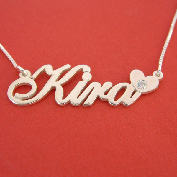 Namenshalskette Silber Kira Kira Namenskette Halskette mit Namen Silber Halskette mit Namen Get Namenskette