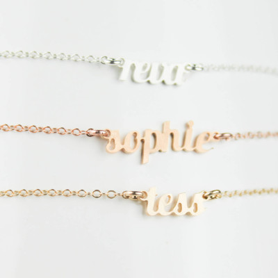 Namensschild - Tiny Namenskette - Namenskette - Customized Halskette