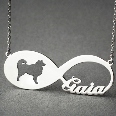 Personalisierte INFINITY AUSTRALIAN SHEPHERD Halskette Australian Shepherd Halskette Namenskette Halskette Welpen Hundehalsketten
