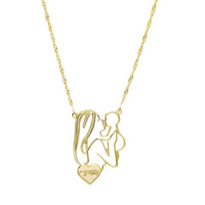 Personalisierte Mutter Necklace Mom Halskette Gold Namenskette Herz-Halskette Personalisierte Nec 567509778