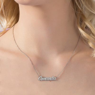 Personalisierte Namenskette Name Halskette Weihnachtsgeschenke Bridesmaids Geschenke personalisierte Schmuck