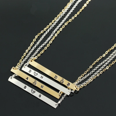Personalisierte Halskette - Gold oder Silber - die personalisierte Schmuck - Herz - Freundschaft - Paare Schmuck - Prersonalized Geschenk YL2010