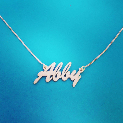 Pretty Little Liars Halskette ORDER ANY Namenskette Silber Handschrift Halskette mit Unterschrift Halskette Celebrity Abby Abigail Halskette