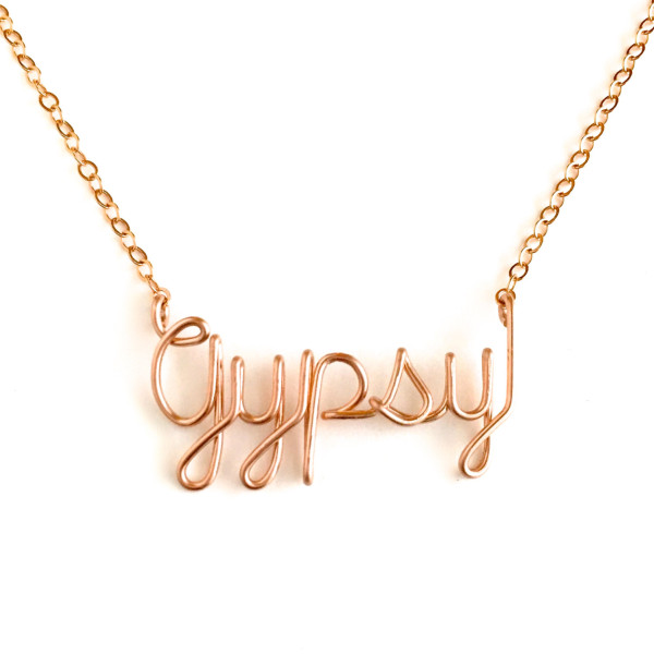 Rose Gold Gypsy Halskette. Gypsy Fernweh Boho Halskette