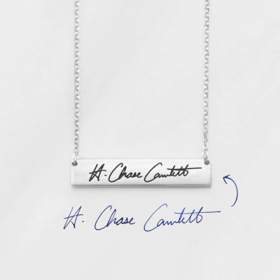 Unterschrift Schmuck - Personalisierte Unterschrift Halskette - Handwritten Halskette - Benutzerdefinierte Unterschrift Geschenk Sterlingsilber - CHN08