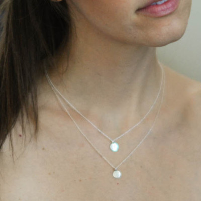 Silber Layered Halskette Set Silber Dainty Halskette Personalisierte Halskette Initial Empfindliche Neckace Kühle Mamma Halskette Hohe Qualität