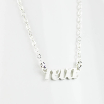 Silber Namenskette - Namensschild - Tiny Namenskette - Namenskette - Customized Halskette - Personalisierte Schmuck