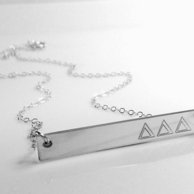 Sorority Halskette Arabisch Schreiben Halskette Griechisch Schreiben Halskette Custom Gravierte Halskette Goldbarren Halskette Personalisierte Namenskette