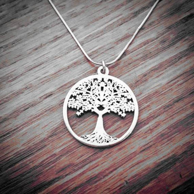 Baum des Lebens Halskette Stammbaum Halskette Amuletten SilverTree Halskette Customized Schmuck Silber Halskette Baum des Lebens Anhänger