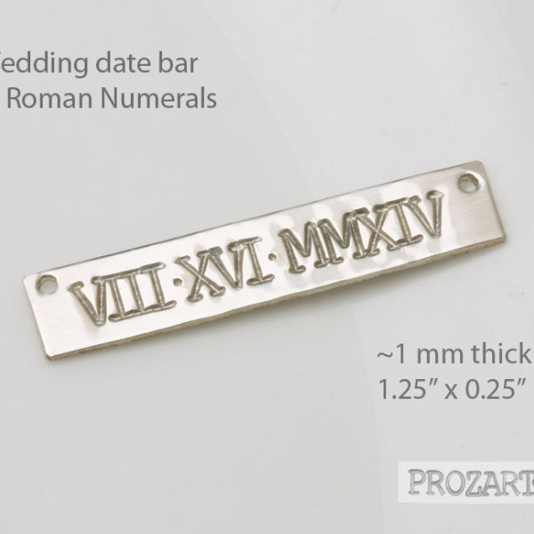 Wedding date bar Halskette - Römische Zahl Daten bar Halskette - ein Vollständiger Name Bar Halskette - Silber Namenskette - ursprüngliche Halskette