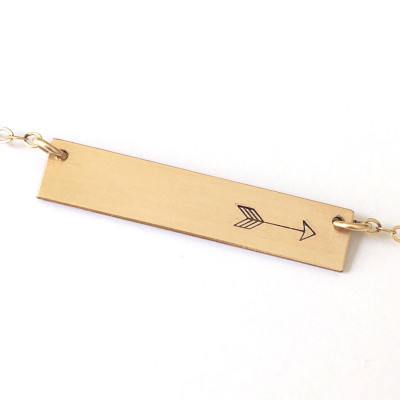 arrow Halskette - Geschenk für sie - Goldhalskette - Sterling Silber Collier
