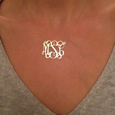 Muttertagesgeschenk - Monogramm Halskette - personifizierte Monogramm Halskette - Initialen Halskette - Halskette - Monogramm Anhänger - Monogramm Schmuck
