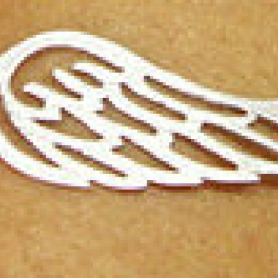 personalisierte Engel Flügel Armband Silber