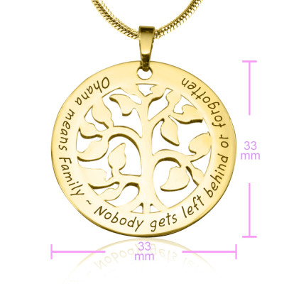 personalisierte Ohana Baum 18 karätigem Gold überzogen * Limited Edition
