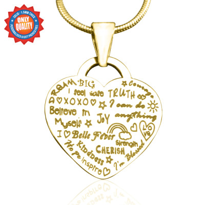 personifiziertes Herz der Hoffnung Halskette 18 karätigem Gold überzogen