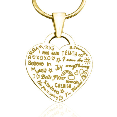personifiziertes Herz der Hoffnung Halskette 18 karätigem Gold überzogen