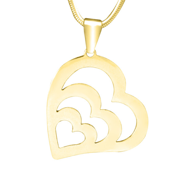 personifizierte Herzen der Liebe Halskette 18 karätigem Gold überzogen