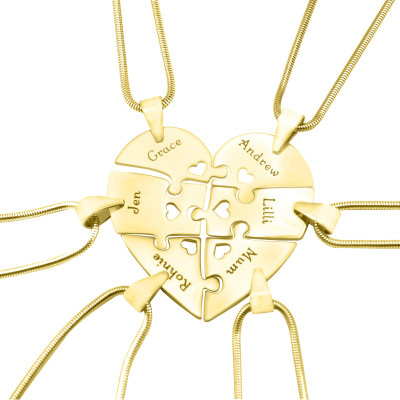 personifizierte Hexa Herz-Puzzle Halskette Option Gold Upgrade