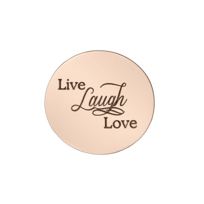 personalisierte Live Laugh Love Disc Traum Locket