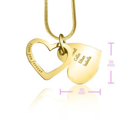 18 karätigem Gold überzogen für immer Halskette Liebe personifizierte