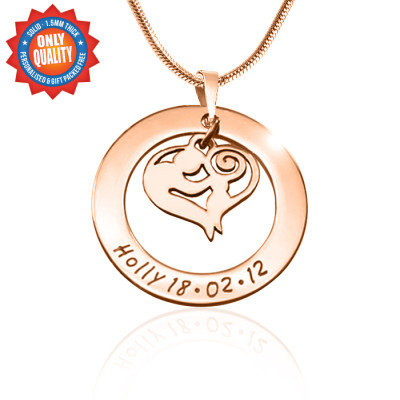 Liebes Halskette personalisierte Mütter 18ct Rose Gold überzogen