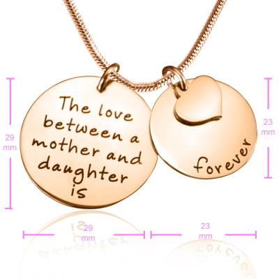 Für immer Halskette personalisierte Mutter 18ct Rose Gold überzogen
