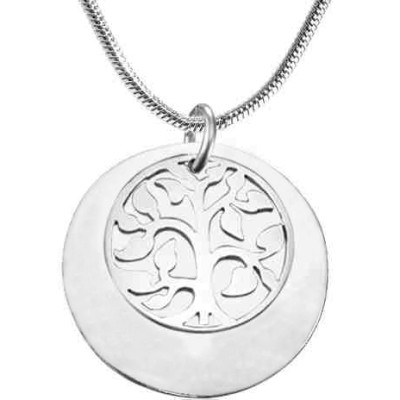 personalisierte My Family Tree Single Disc Sterling Silber