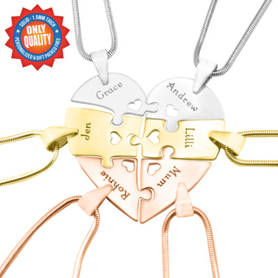 personifizierte Hexa Herz-Puzzle Halskette Option Gold Upgrade