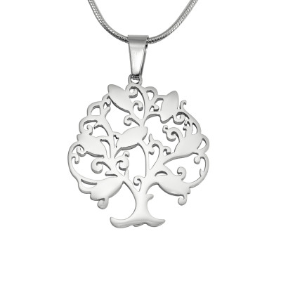 personalisierte Tree of My Life Halskette 7 Sterling Silber