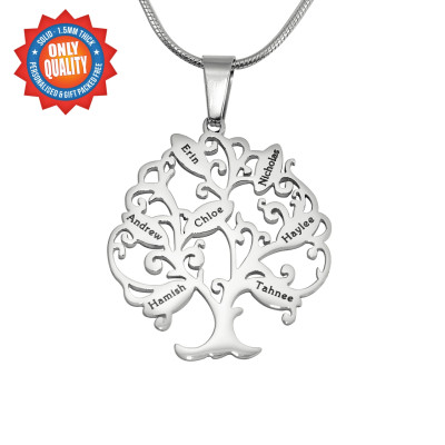 personalisierte Tree of My Life Halskette 7 Sterling Silber
