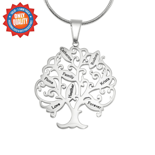 personalisierte Tree of My Life Halskette 8 Sterling Silber