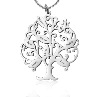 personalisierte Tree of My Life Halskette 8 Sterling Silber