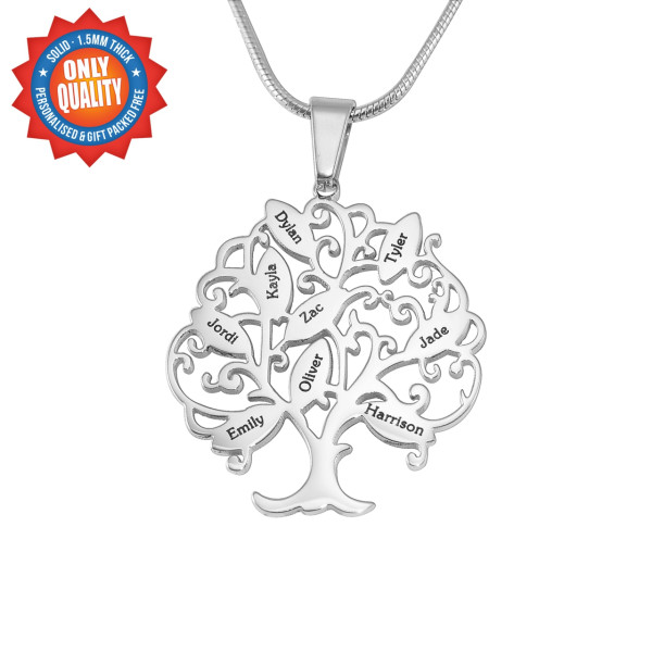 personalisierte Tree of My Life Halskette 9 Sterling Silber