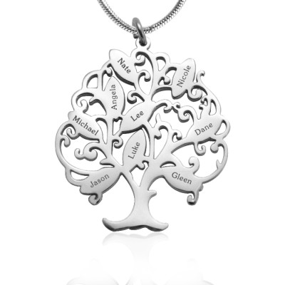 personalisierte Tree of My Life Halskette 9 Sterling Silber