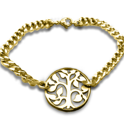 personifizierte Baum Armband 18 karätigem Gold überzogen