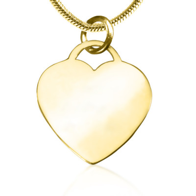 Für immer in meinem Herzen Halskette personalisiert 18 karätigem Gold überzogen