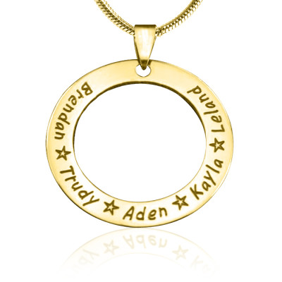 personalisierte Circle of Trust Halskette 18 karätigem Gold überzogen