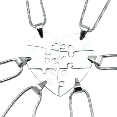 personifizierte Hexa Herz Puzzle Halskette