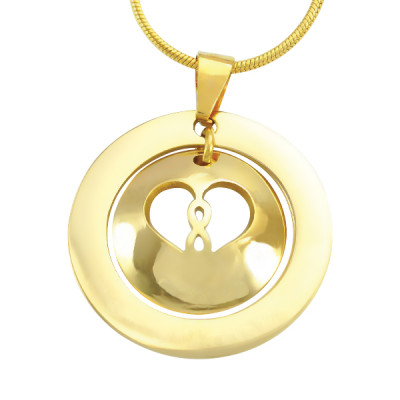 personifizierte Infinity Dome Halskette 18 karätigem Gold überzogen