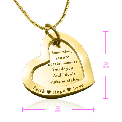 18 karätigem Gold überzogen für immer Halskette Liebe personifizierte