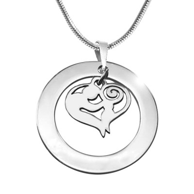 Liebes Halskette personalisierte Mütter Sterling Silber
