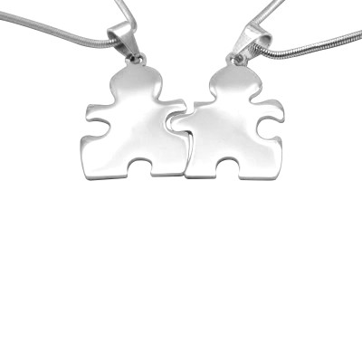 personalisierte Puzzle Halskette Sterling Silber