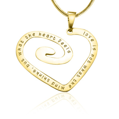 personifizierte Liebes Herz Halskette 18 karätigem Gold überzogen * Limited Edition