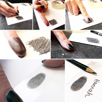 Footprint Handprint personalisierten Männer Dog Tag Halskette Zwei Anhänger