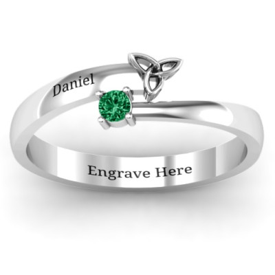 Celtic Solitaire Bypass Ring